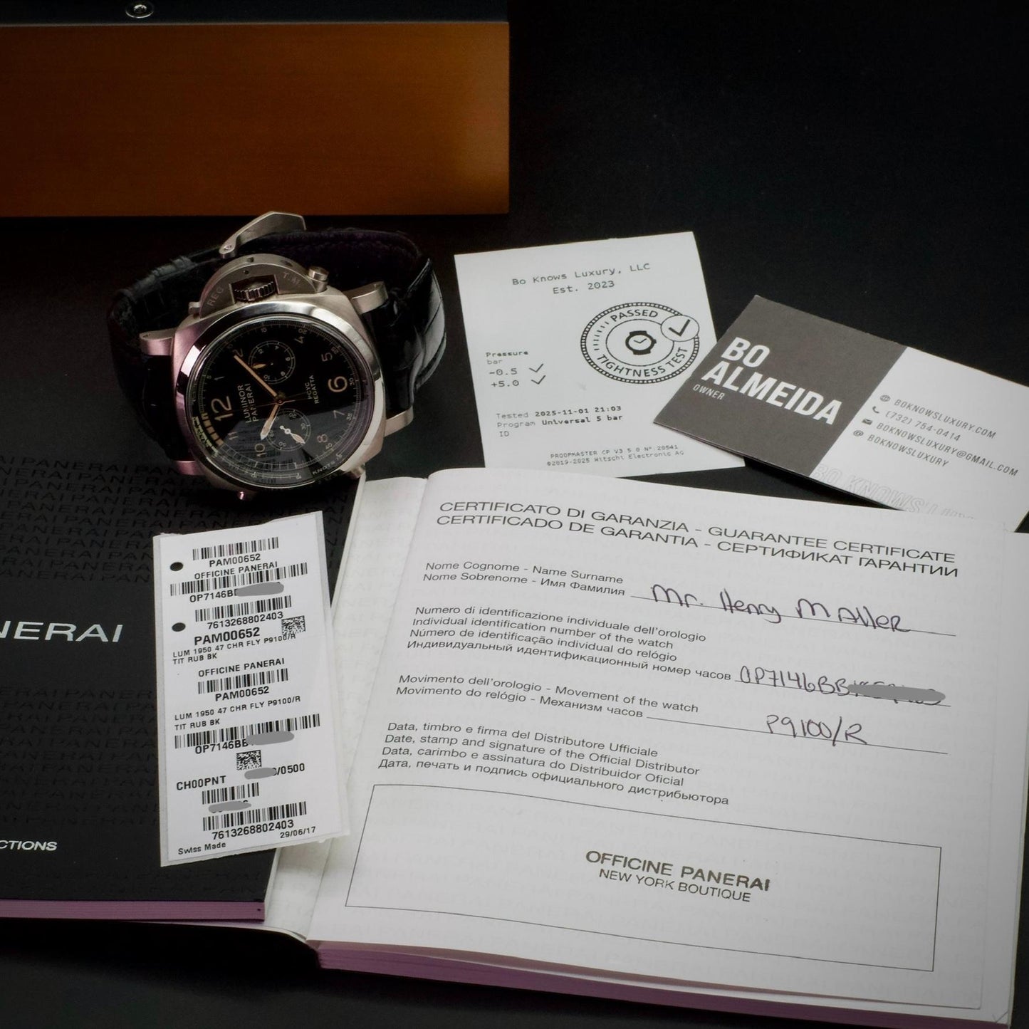 Panerai PAM00652 Luminor 1950 Regatta Chrono Flyback 47mm Titanium 2017