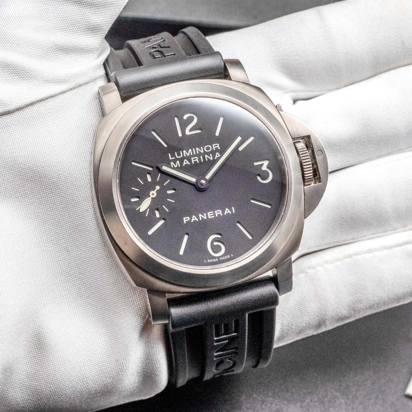 Panerai Luminor Marina PAM00177 44mm Titanium Black Dial Box Papers 2006