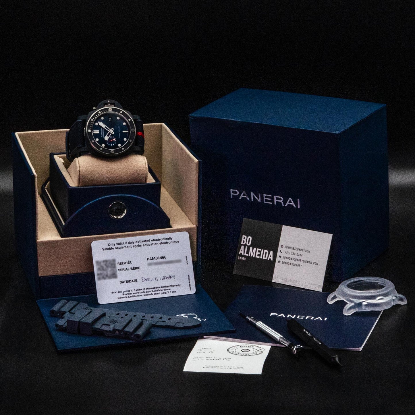 Panerai Submersible Luna Rossa PAM01466 44mm Ti-Ceramitech Blue Box Papers 2024