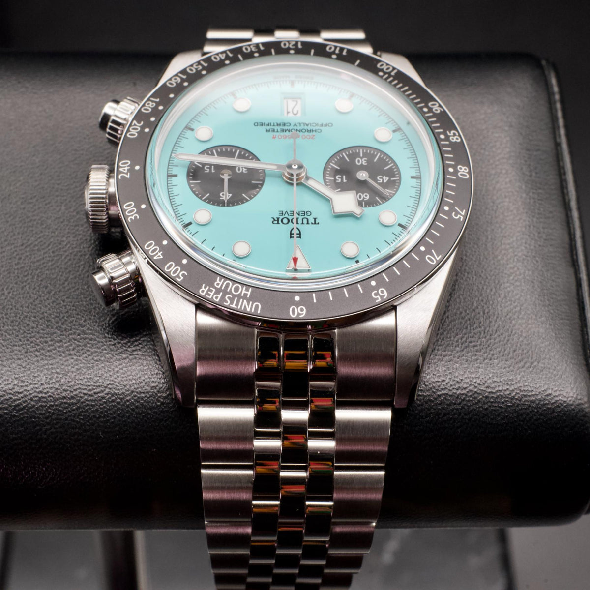Tudor Black Bay Chrono Flamingo Blue 79360N 41mm Steel Turquoise Box Papers 2026