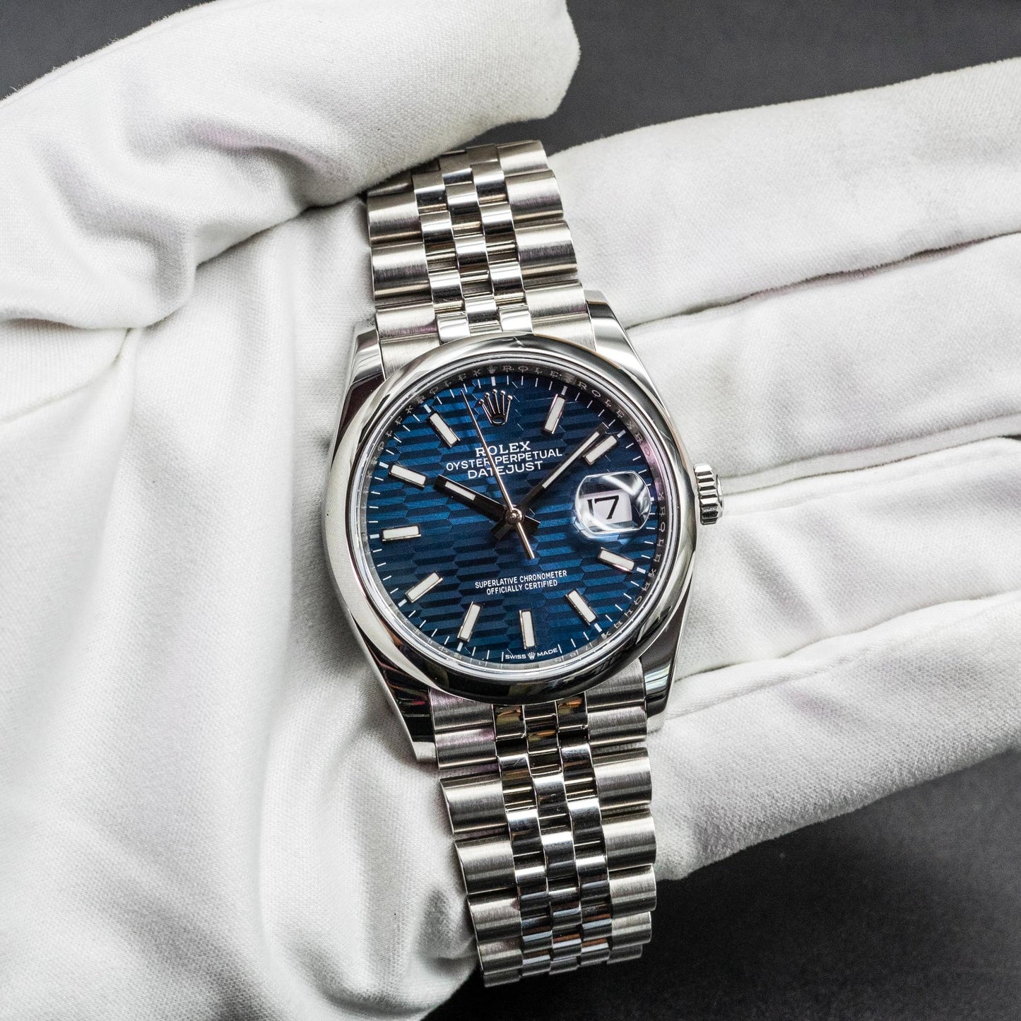 Rolex Datejust 126200 36mm Blue Motif Dial 2022