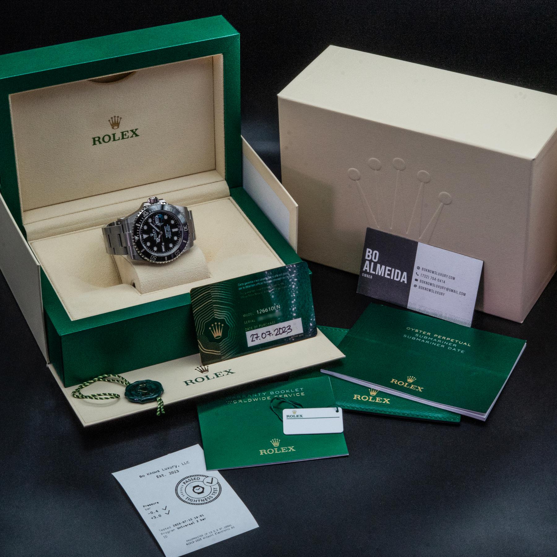 Rolex Submariner Date 126610LN 41mm Steel Black Dial Box Papers 2023