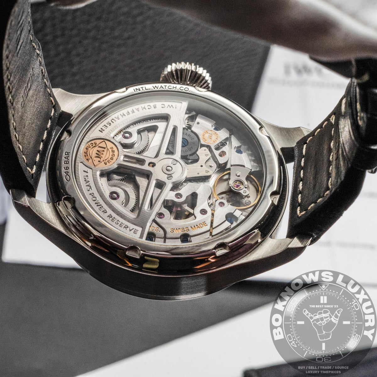 IWC Big Pilot Perpetual Calendar IW503605 46mm Steel Blue Dial Box Papers 2023