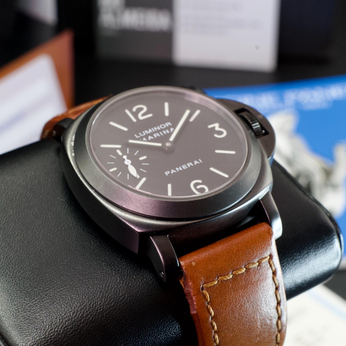 Panerai Luminor Marina B Series PVD Stainless Steel Case Black Dial PAM00004