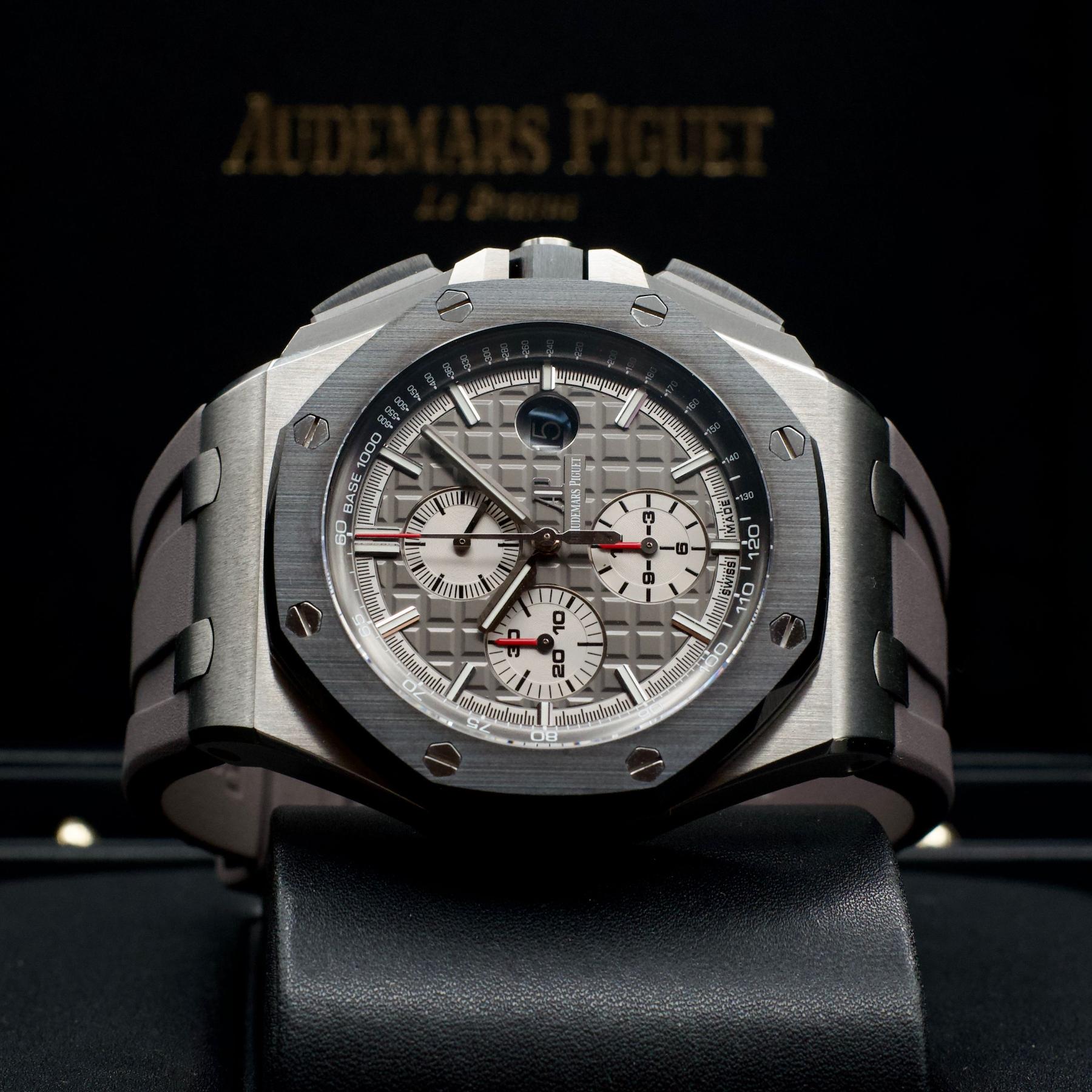 Audemars Piguet Royal Oak Offshore Chronograph Titanium Ceramic Gray Dial 44 B&P