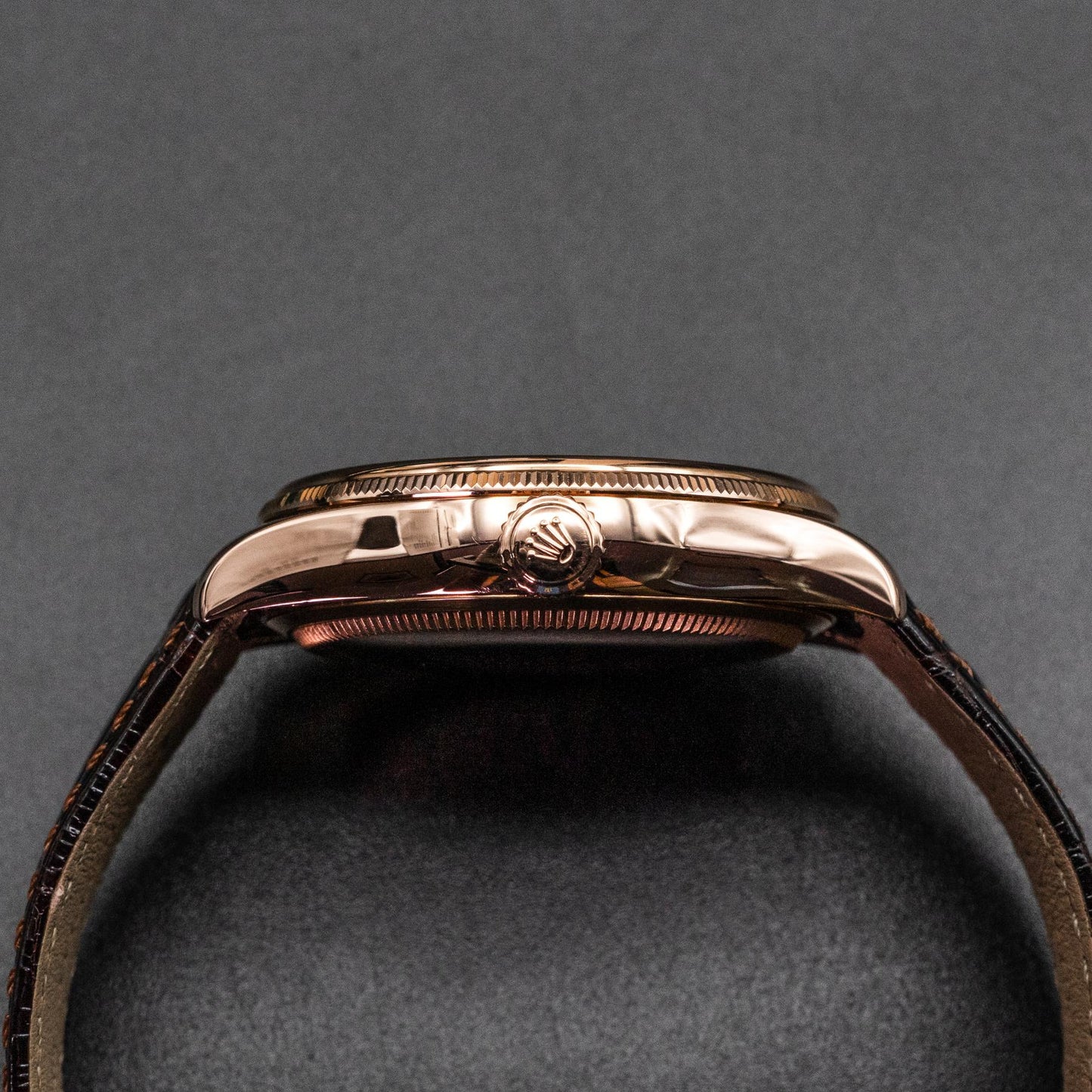 Rolex Cellini Date 50515 39mm Everose Gold Silver Guilloche Dial Box Papers 2018