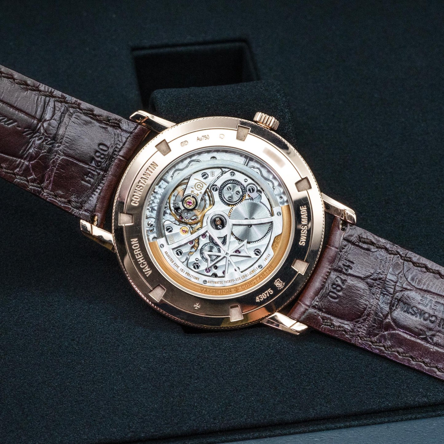Vacheron Constantin Traditionnelle 43075/000R-9737 Rose Gold Silver Dial 2017