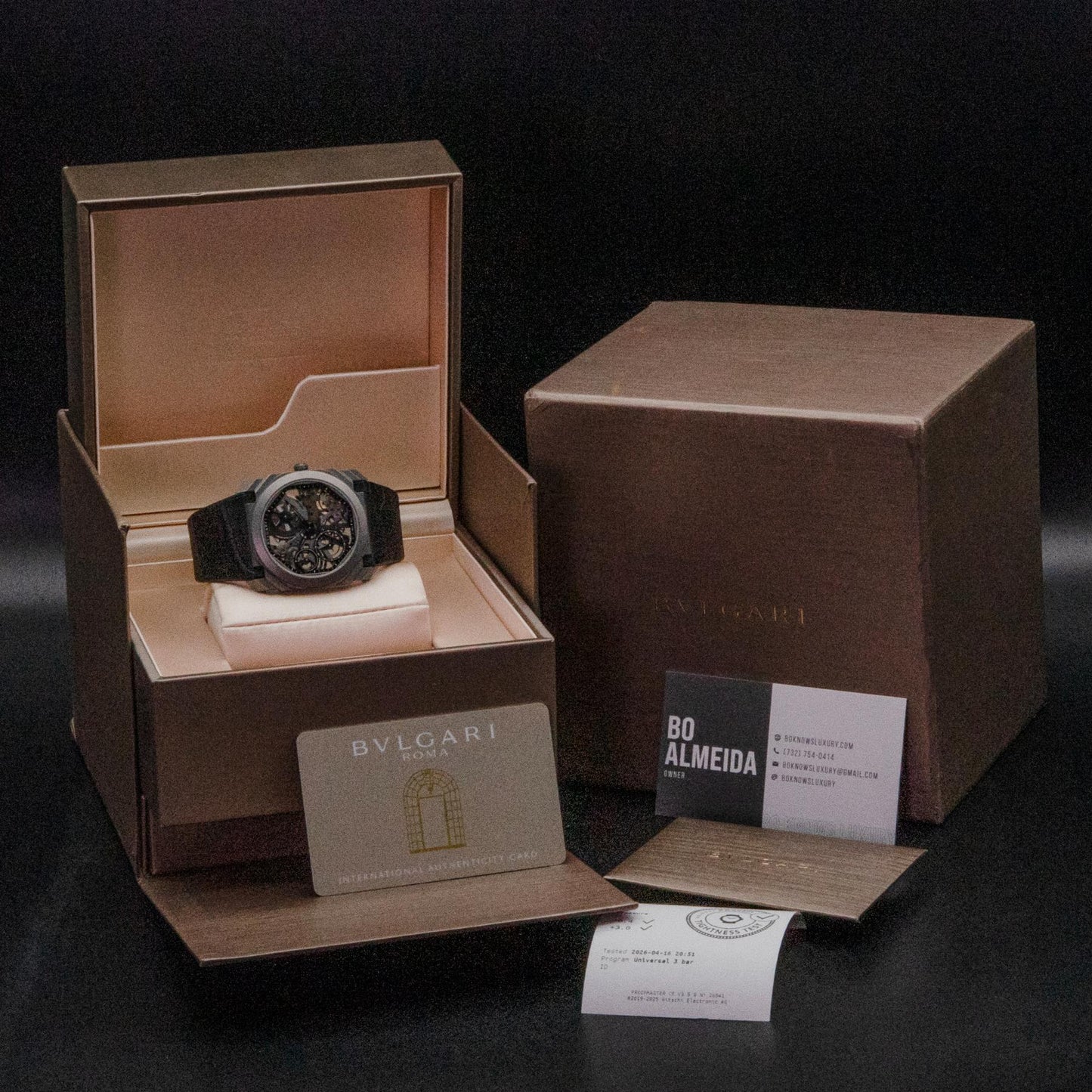 Bulgari Octo Finissimo Skeleton 102714 40mm Titanium Box Papers 2018