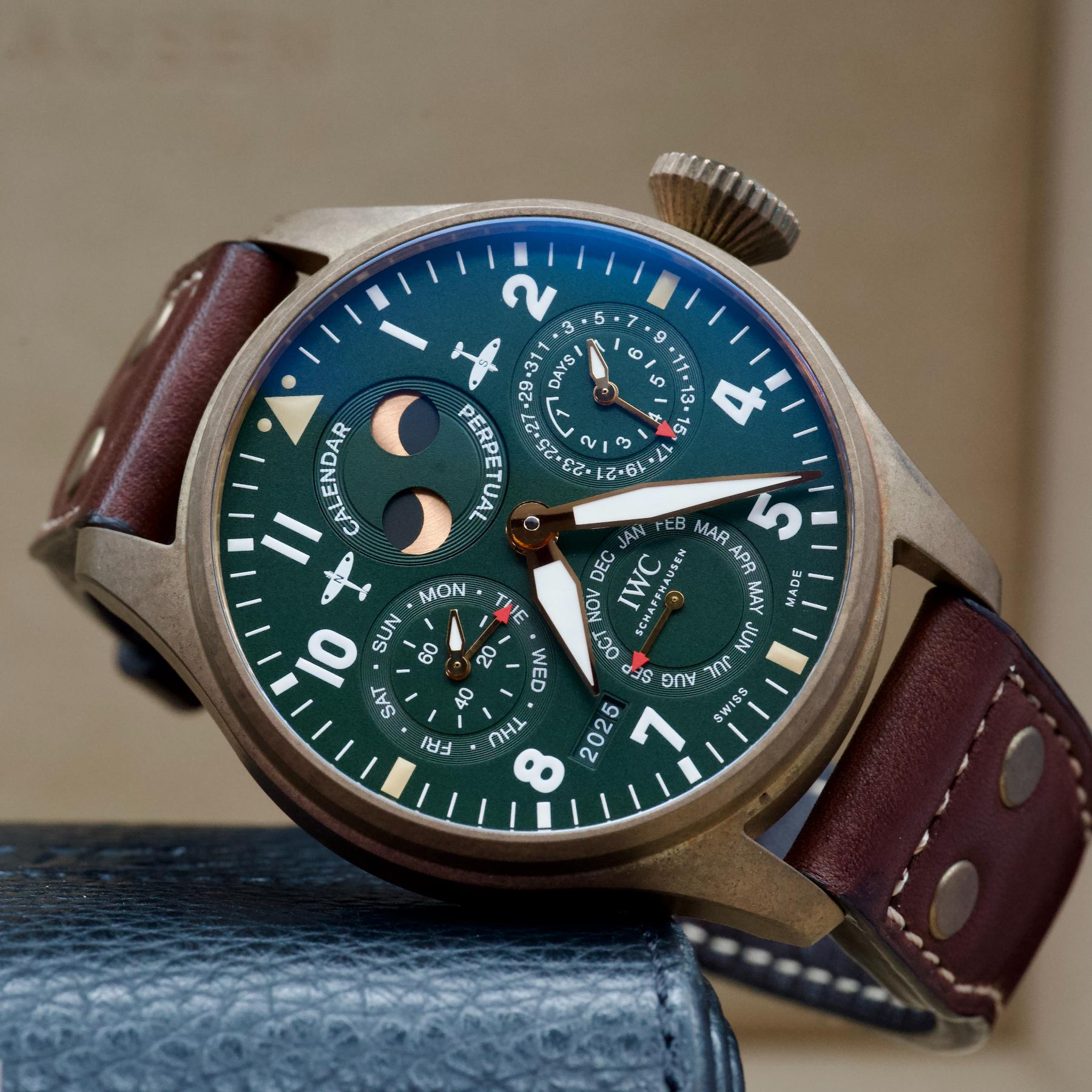 IWC Big Pilot Perpetual Calendar Spitfire Bronze 46.2mm Green IW503601