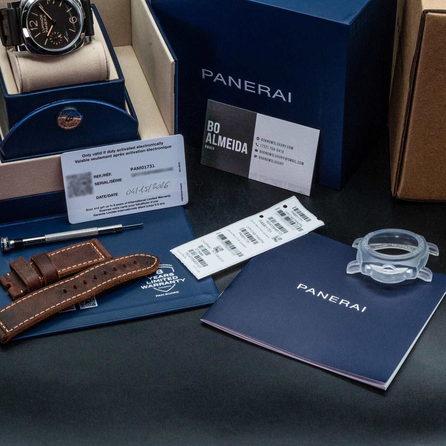 Panerai Luminor PAM01731 44mm Polished Steel Tobacco