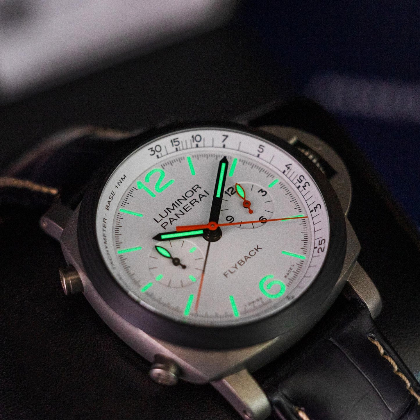 Panerai PAM01297 Luminor Chrono Flyback Zebra 44mm Titanium Carbotech Ltd