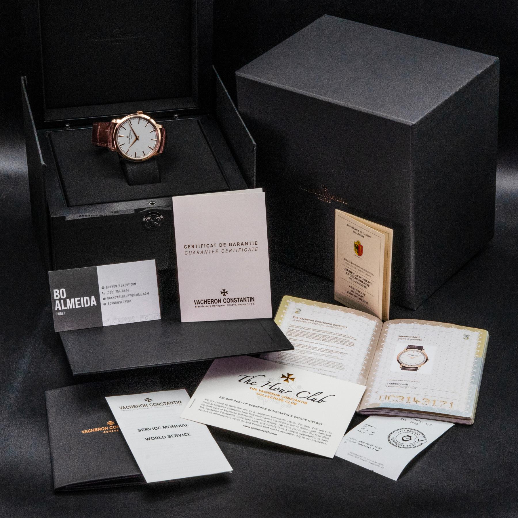 Vacheron Constantin Traditionnelle 43075/000R-9737 Rose Gold Silver Dial 2017