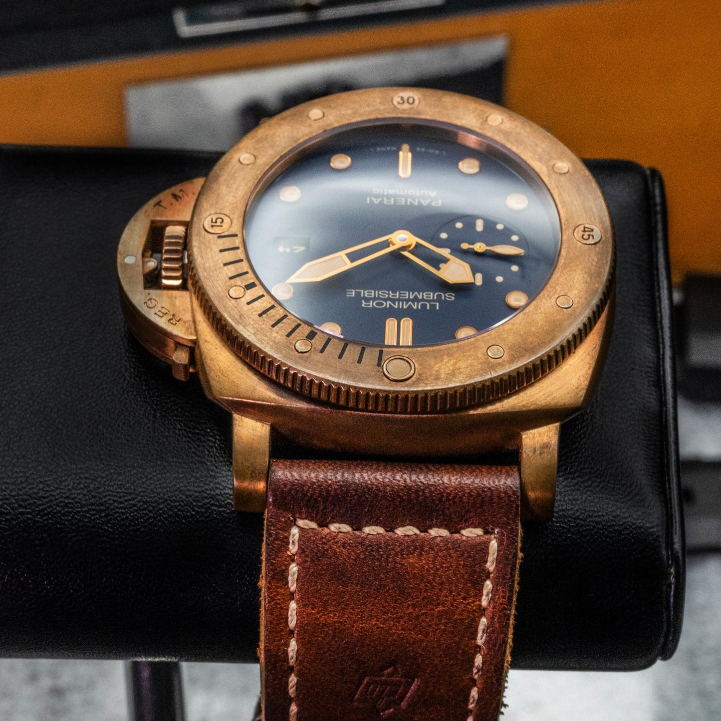 Panerai Luminor Submersible 1950 Bronzo PAM00671 47mm Blue Dial Box Papers 2017