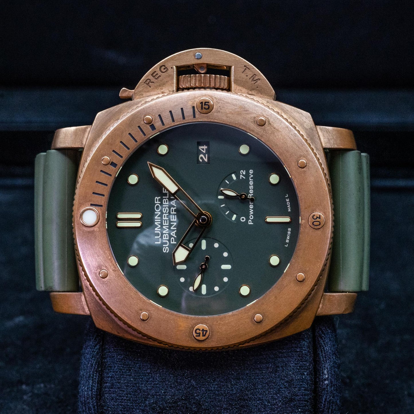 Panerai Submersible 1950 Bronzo PAM00507 47mm Bronze Green Dial Ltd 1000 Pcs