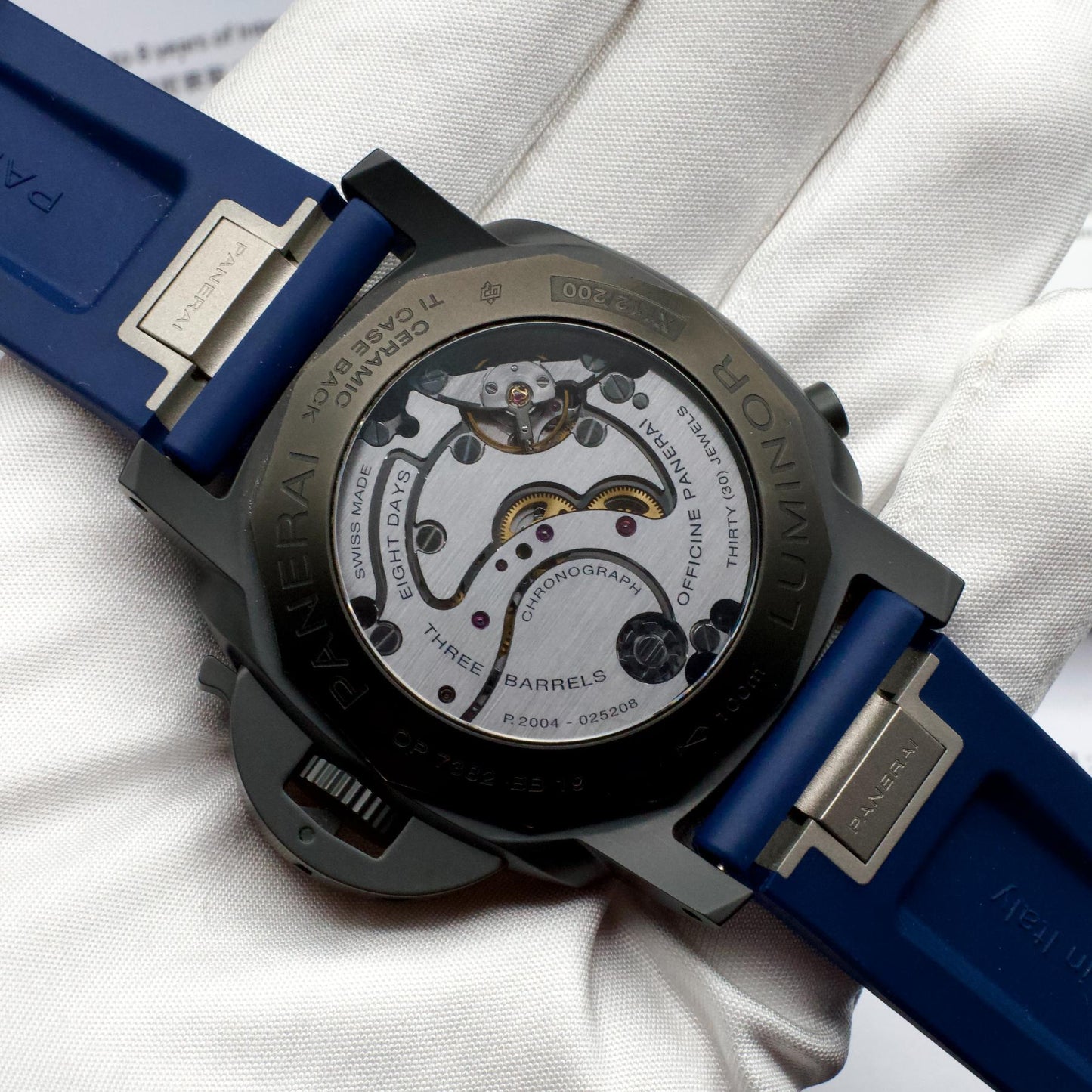 Panerai Luminor Chrono Monopulsante 8 Giorni GMT Blu Notte PAM01135 44mm
