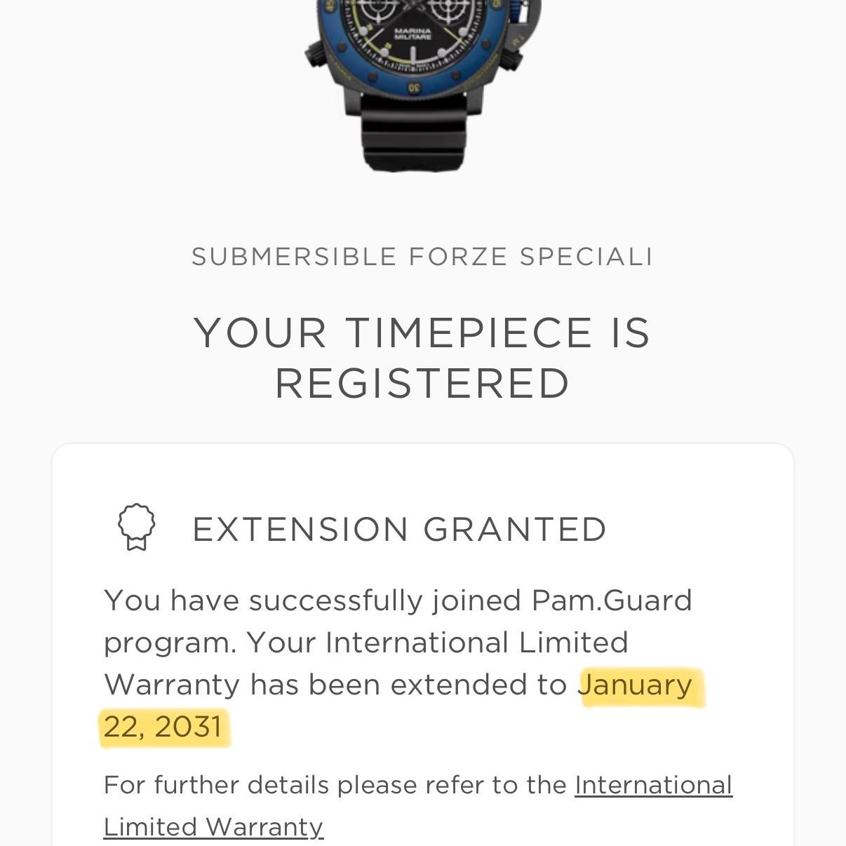 Panerai PAM02239 Submersible Forze Speciali 47mm Titanium Box Papers