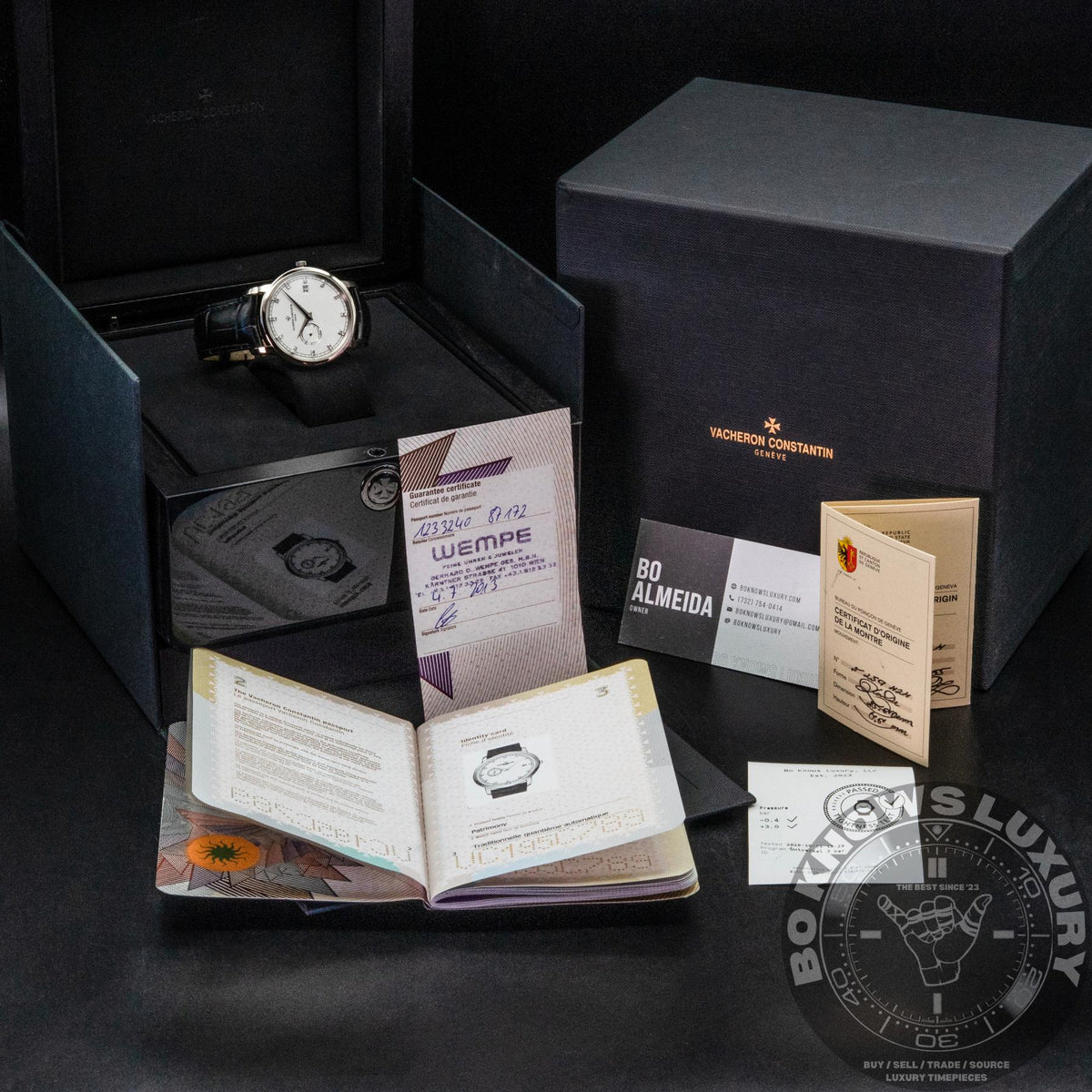 Vacheron Constantin Traditionnelle 87172/000G 38mm White Gold Box Papers 2013