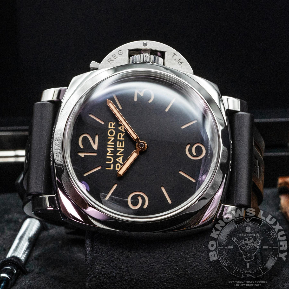 Panerai Luminor 1950 3 Days PAM00372 47mm Black Dial Box Papers 2018 Serviced