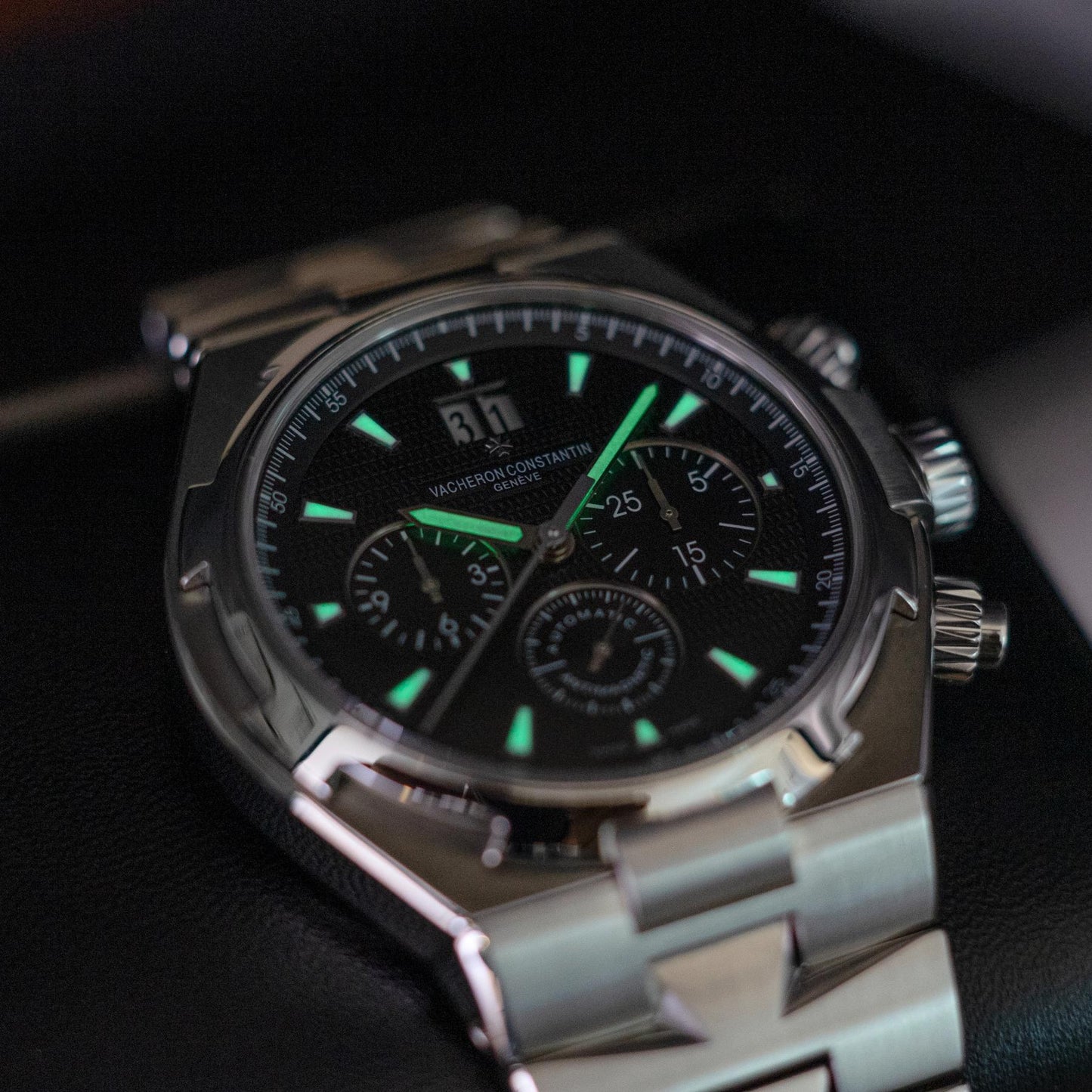 Vacheron Constantin Overseas Chronograph 49150 42mm Steel Black Dial Box Papers