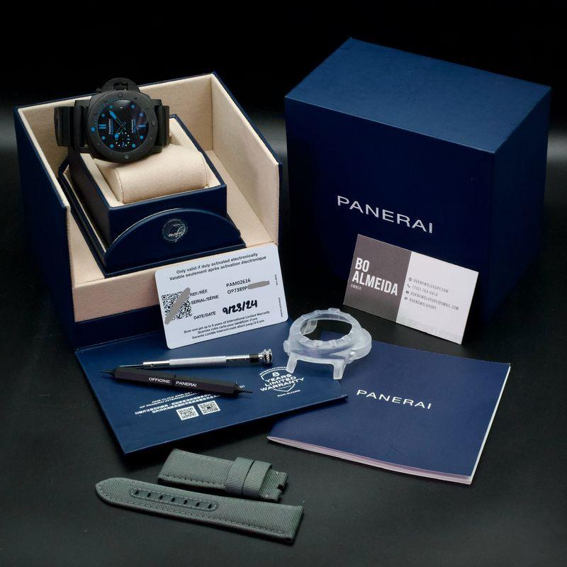 Panerai PAM02616 Submersible Carbotech 47mm Black Dial 2024 Full Set