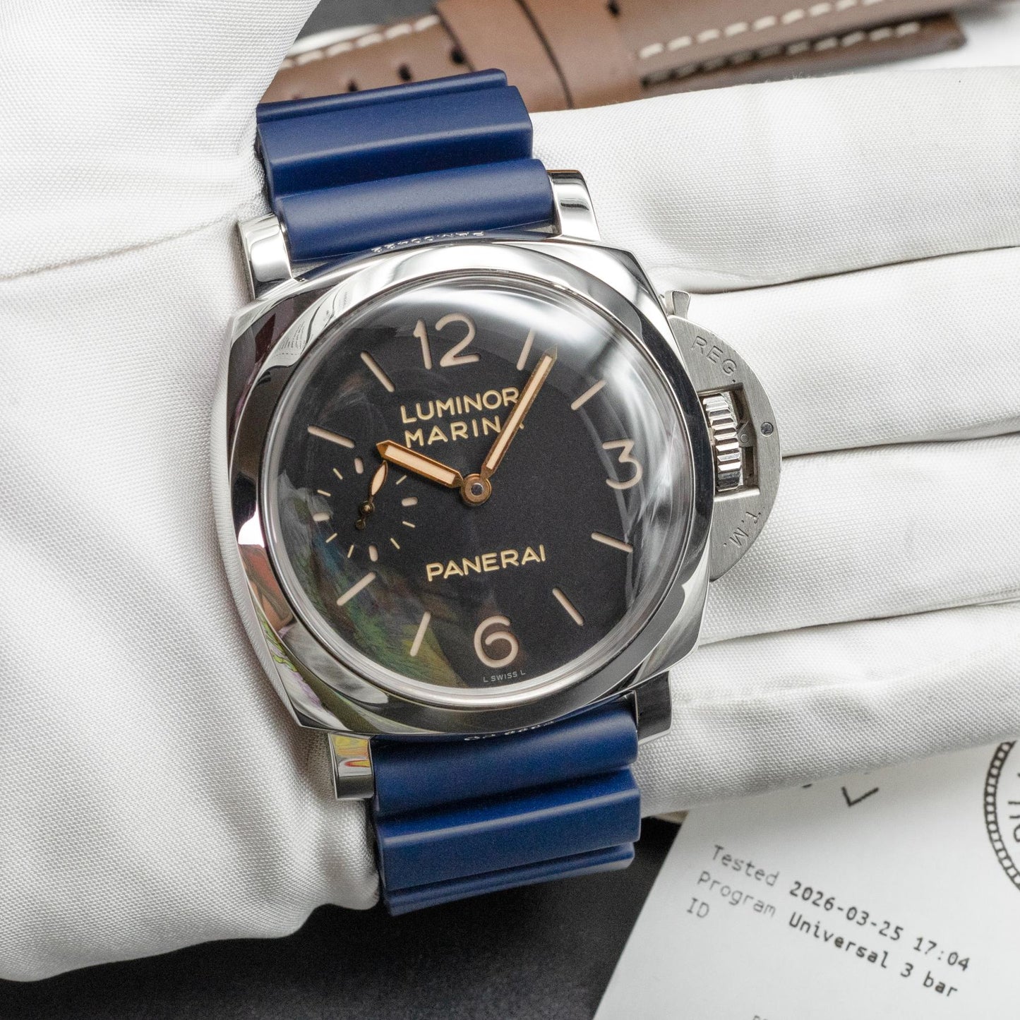 Panerai Luminor Marina 1950 PAM00422 47mm Steel Black Dial Box Papers 2015