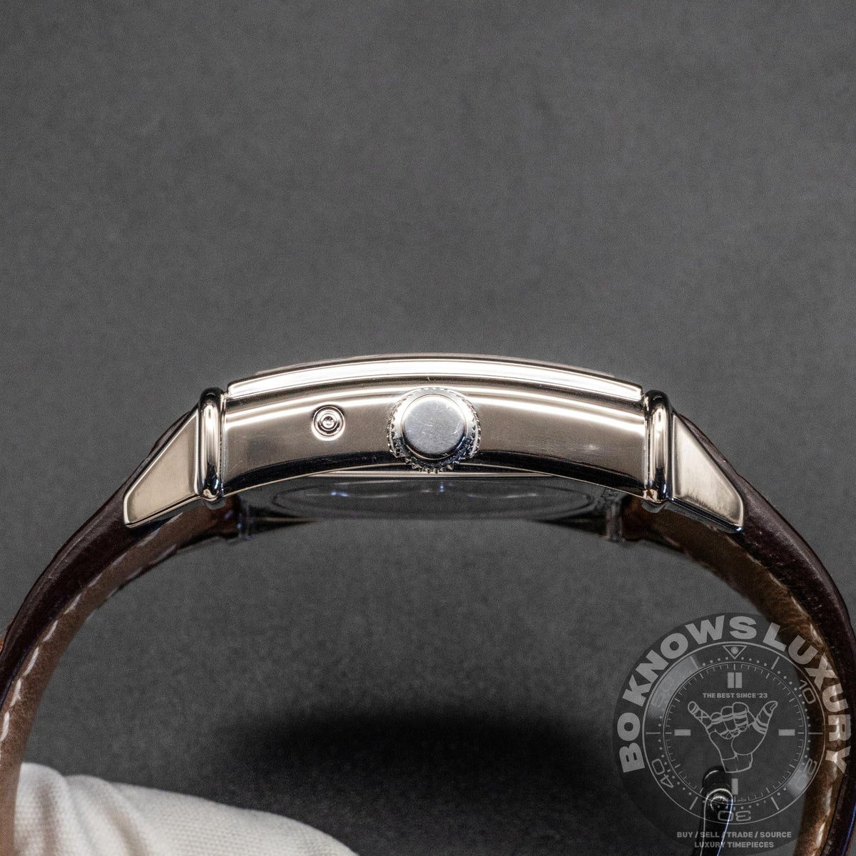 Girard-Perregaux Vintage 1945 25800 32mm White Gold Black Dial Moonphase Box