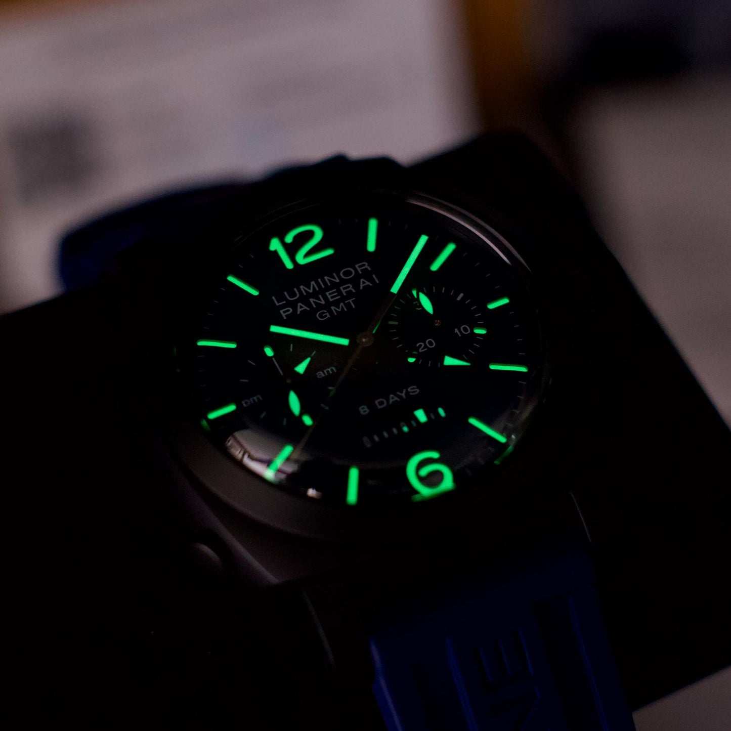 Panerai Luminor Chrono Monopulsante 8 Giorni GMT Blu Notte PAM01135 44mm