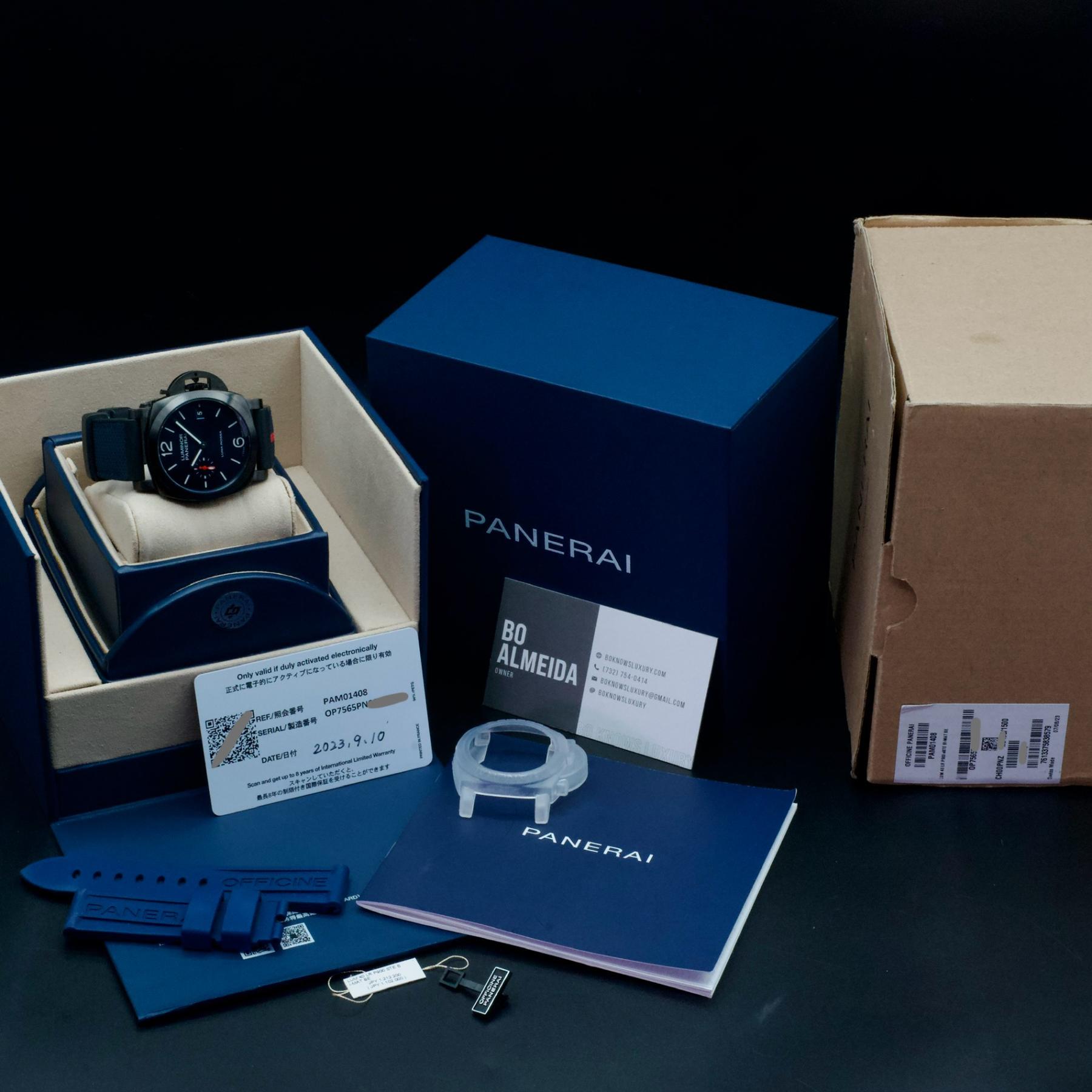 Panerai PAM01408 Luminor Quaranta Luna Rossa Limited Edition DLC 40mm
