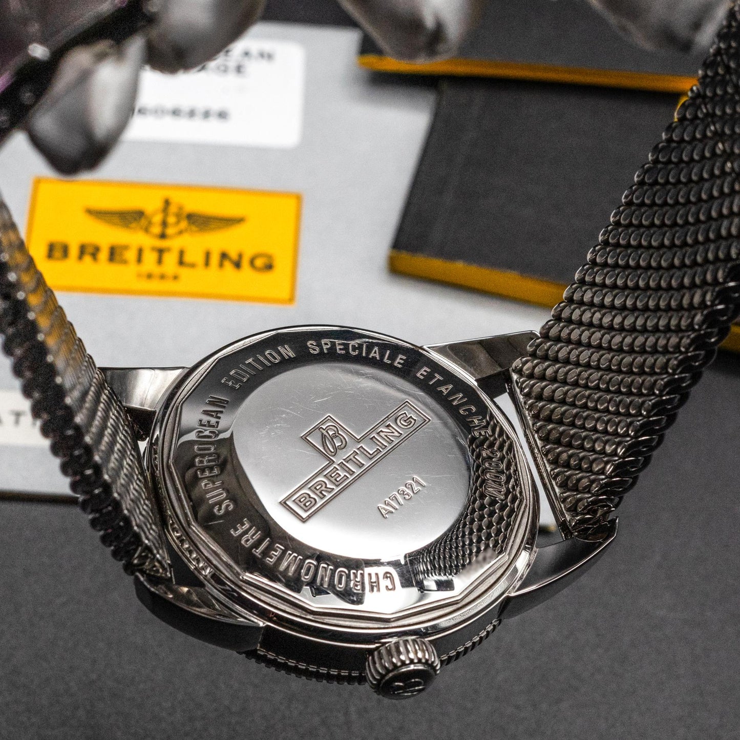 Breitling Superocean Heritage 42 A1732116 Blue Dia caseback