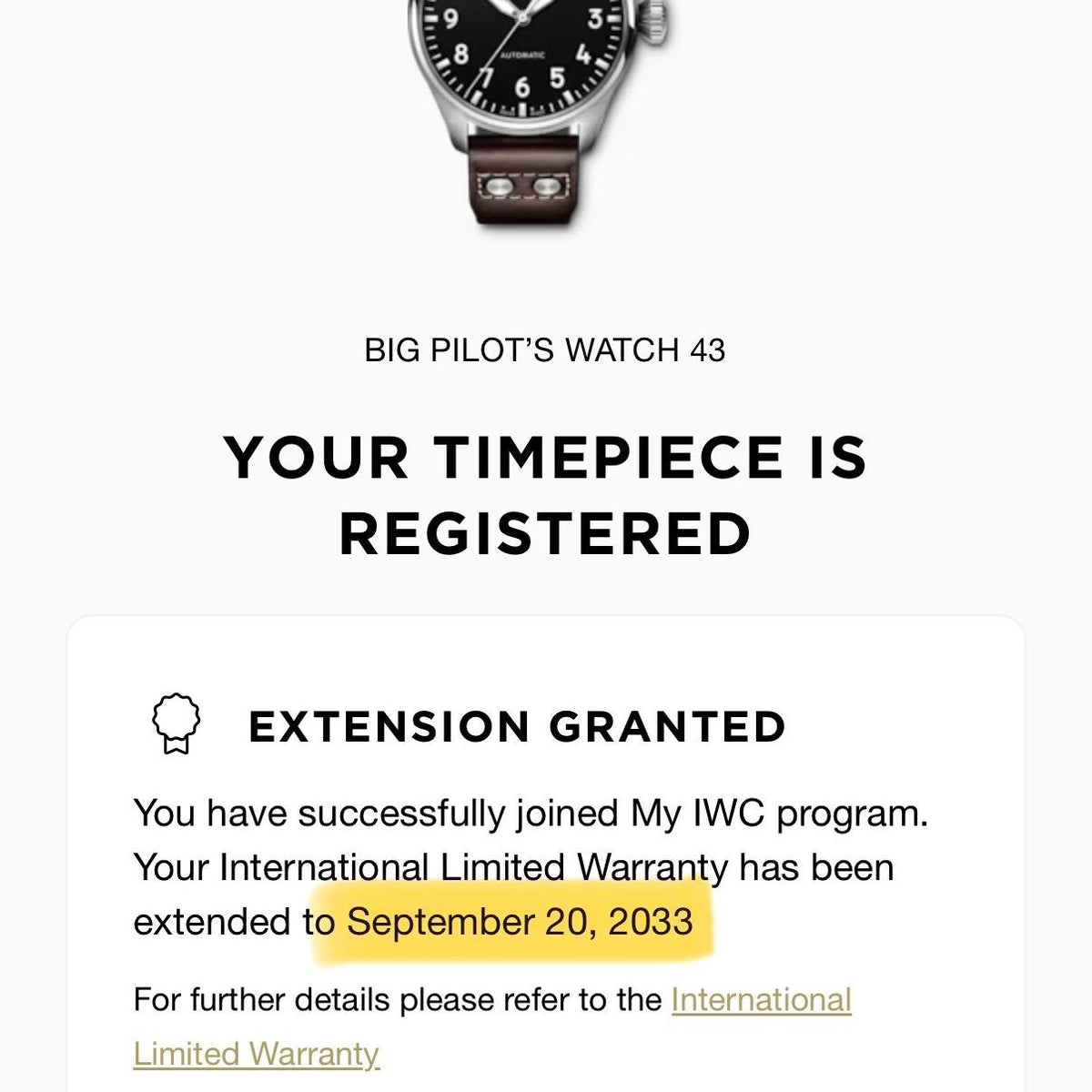 IWC Big Pilot’s Watch 43 IW329301 43mm Steel Black Arabic Dial Box Papers 2025