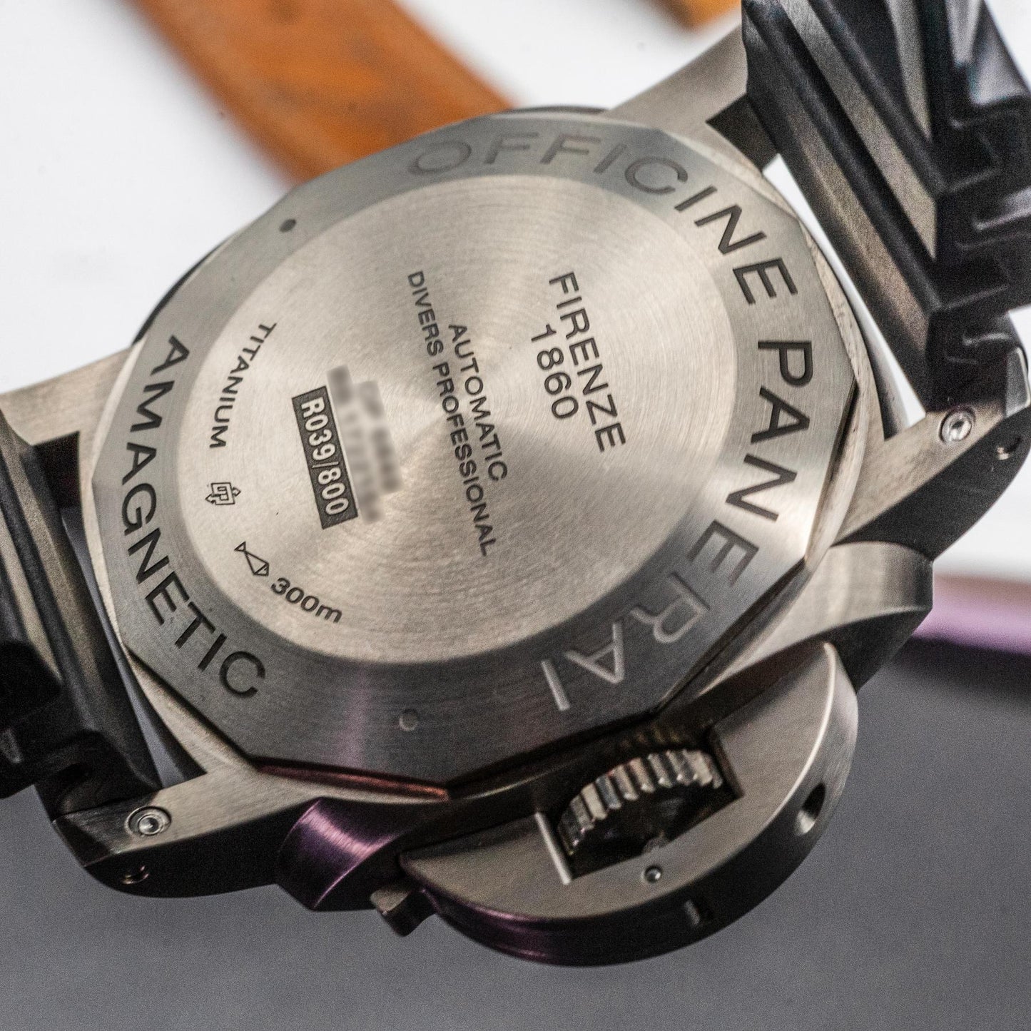 Panerai Luminor Submersible PAM00389 47mm Titanium Black Dial Box Papers 2015