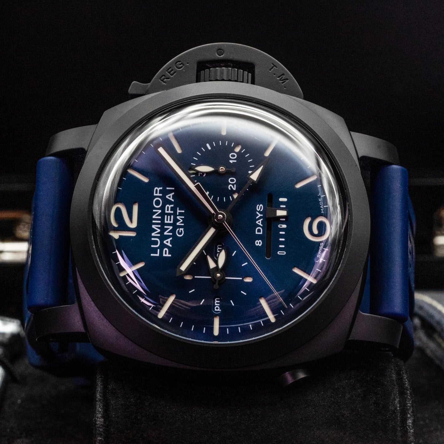 Panerai Luminor Chrono Monopulsante 8 Giorni GMT Blu Notte PAM01135 44mm