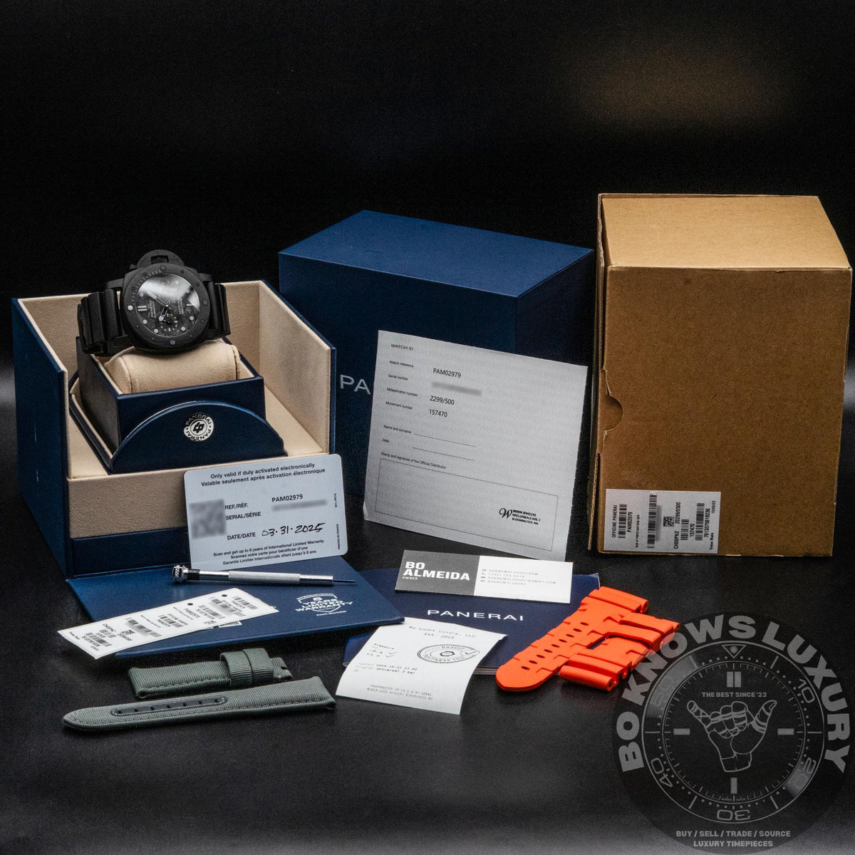 Panerai Submersible Marina Militare PAM02979 47mm Carbotech Box Papers 2025