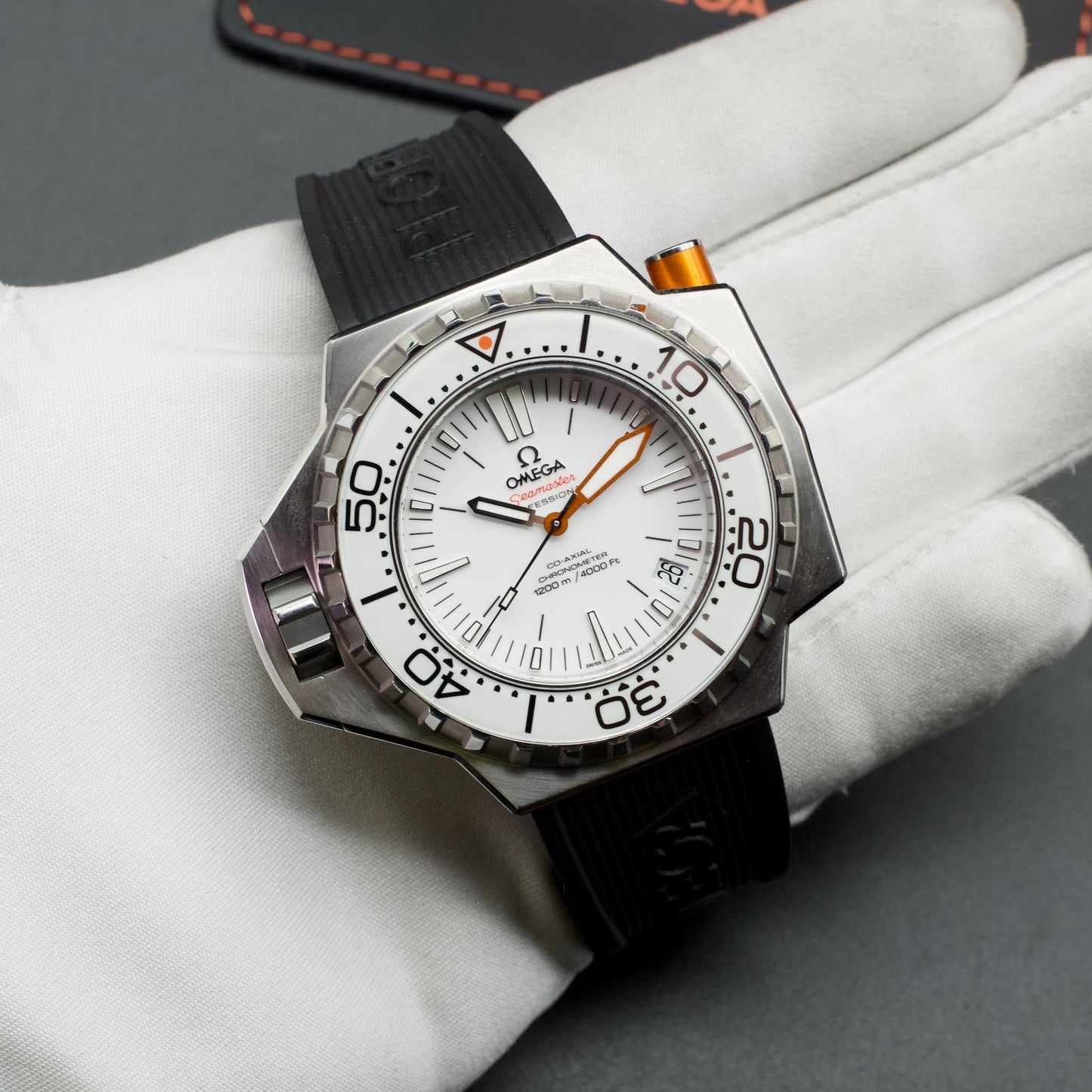 Omega Seamaster 1200m Ploprof 8500 Co-Axial Discontinued Lefty Stainless Steel