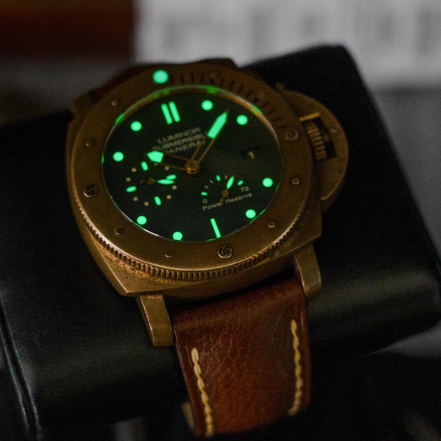 PAM00507 Bronzo Green Dial Lumes