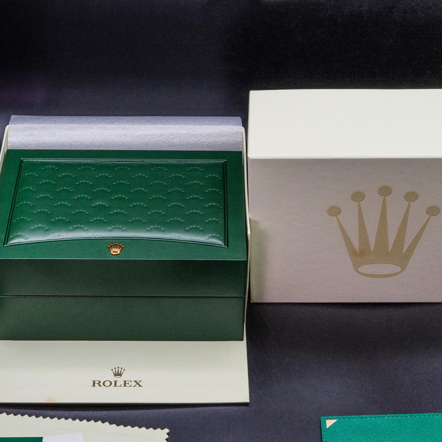 Rolex Cellini Prince 5443/9 18K White Gold Black Guilloche Dial Box Papers 2017