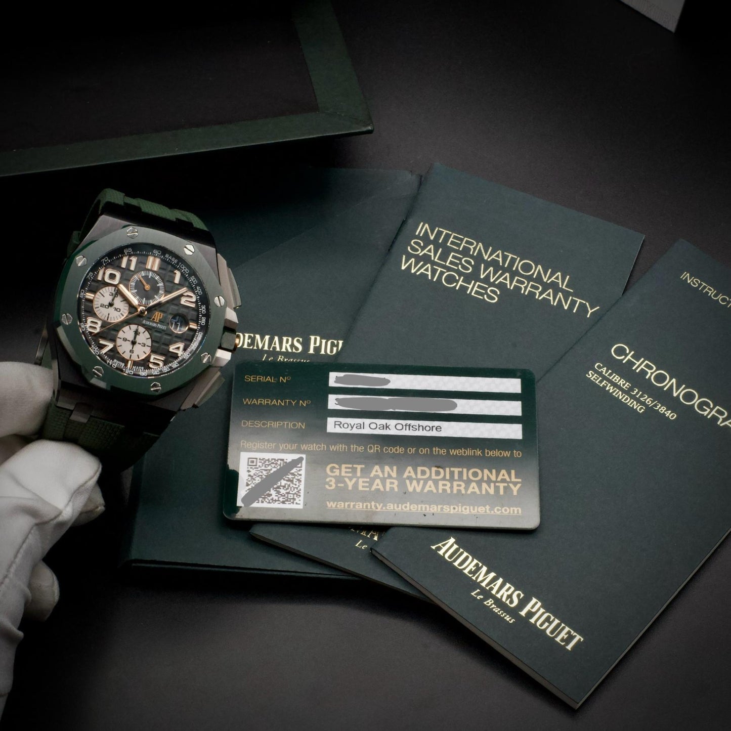 Audemars Piguet Royal Oak Offshore Chronograph 44mm Ceramic Green Dial 26405CE