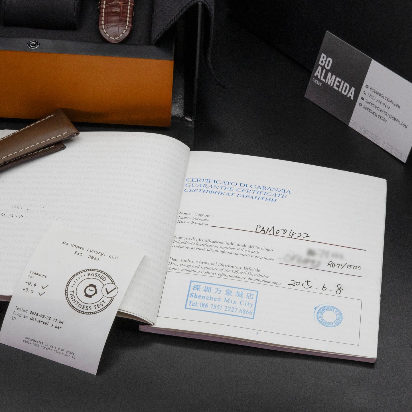 Panerai Luminor Marina 1950 PAM00422 47mm Steel Black Dial Box Papers 2015