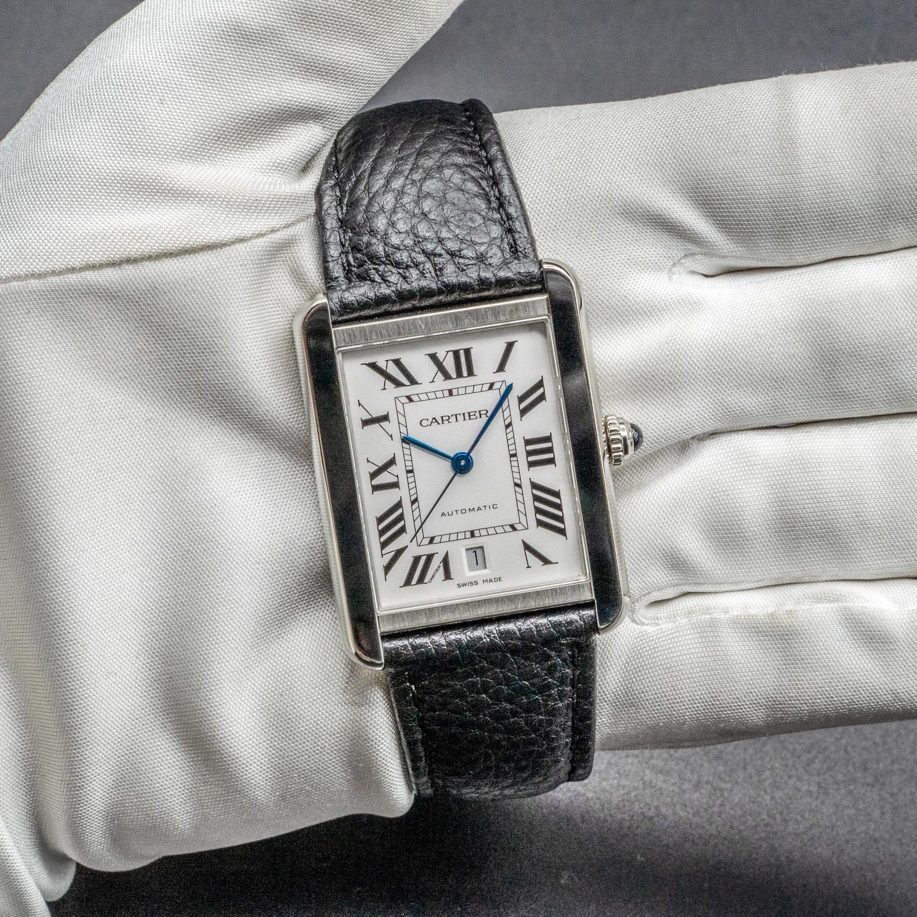 Cartier Tank Solo XL Automatic W5200027 Steel Silver Dial 31x41mm Watch Only