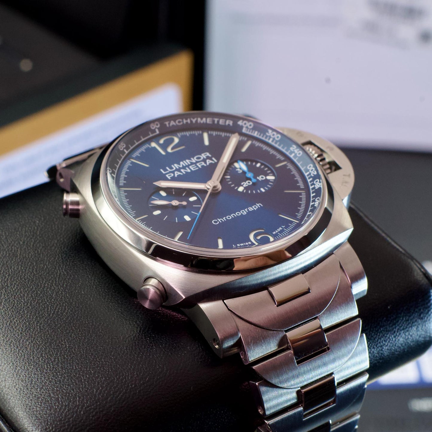Panerai PAM01110 Luminor Chrono Blue Stainless Steel photo