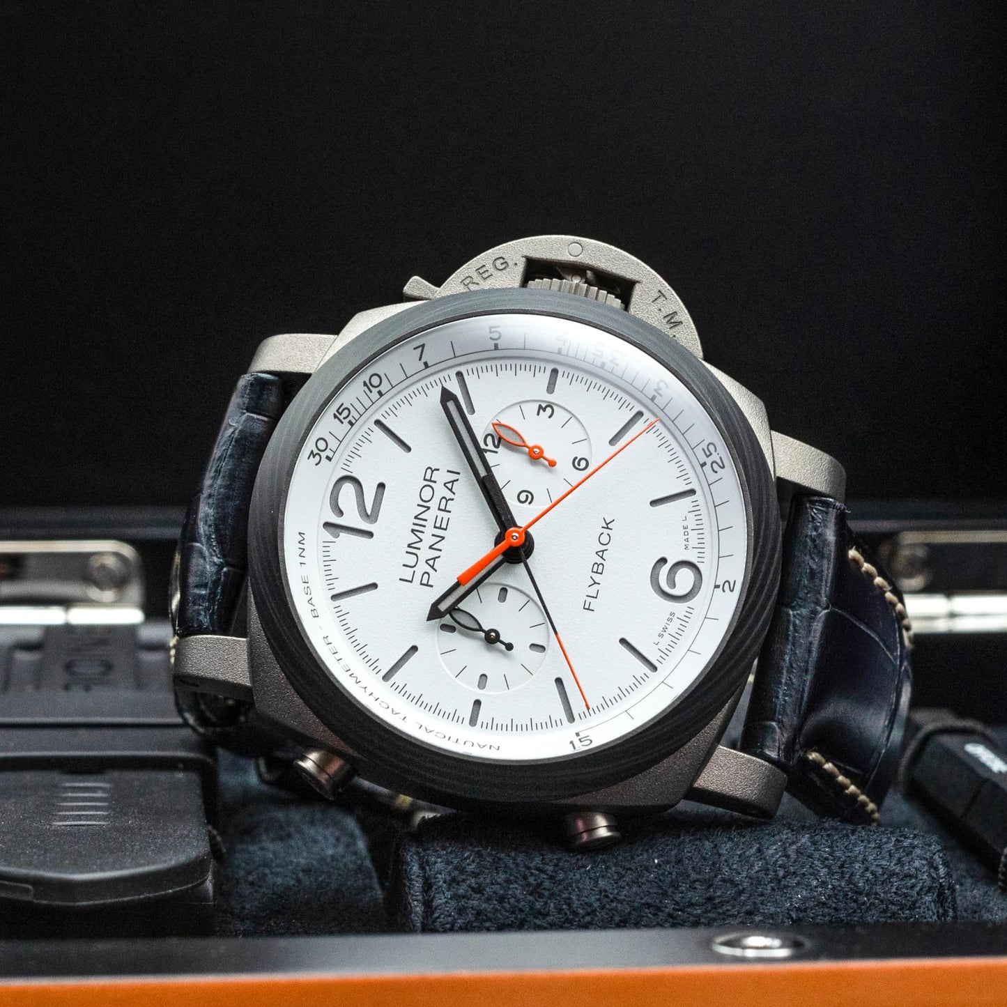 Panerai PAM01297 Luminor Chrono Flyback Zebra 44mm Titanium Carbotech Ltd