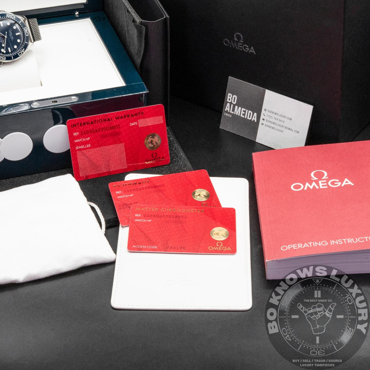 Omega Seamaster 300M James Bond 60th 210.30.42.20.03.002 Box Papers 2024