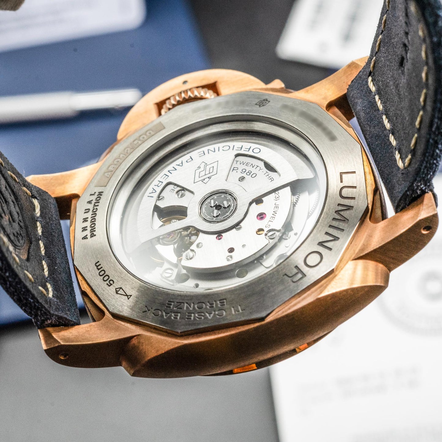 Panerai Luminor Marina Bronzo PAM01678 44mm Blue Sandwich Dial Box Papers 2025