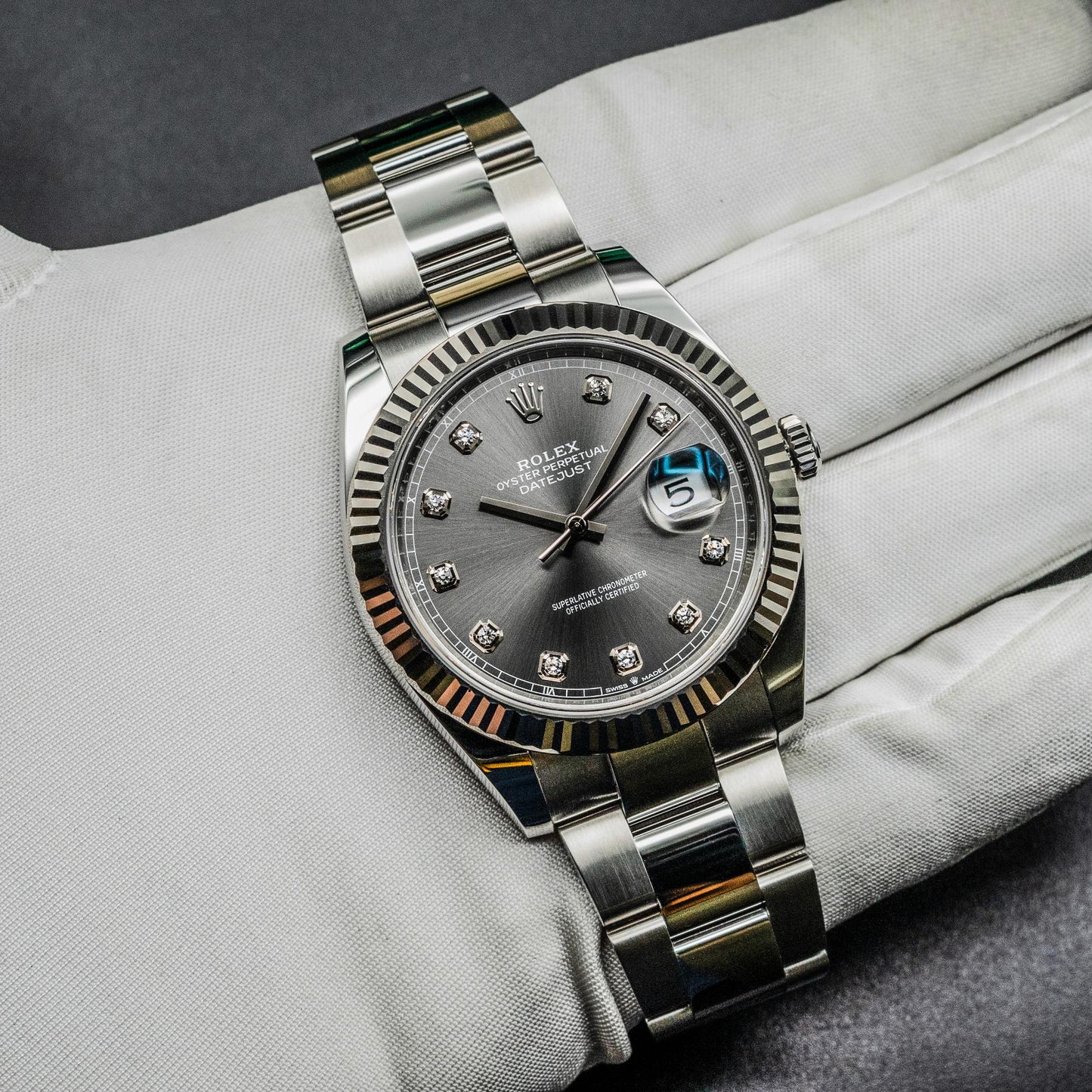 2026 Datejust 41 126334 Slate Diamond Dial
