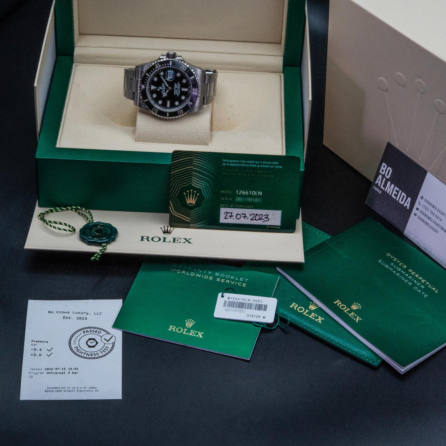 Rolex Submariner Date 126610LN 41mm Steel Black Dial Box Papers 2023