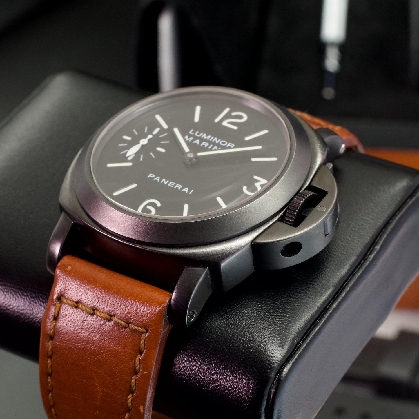 Panerai Luminor Marina B Series PVD Stainless Steel Case Black Dial PAM00004