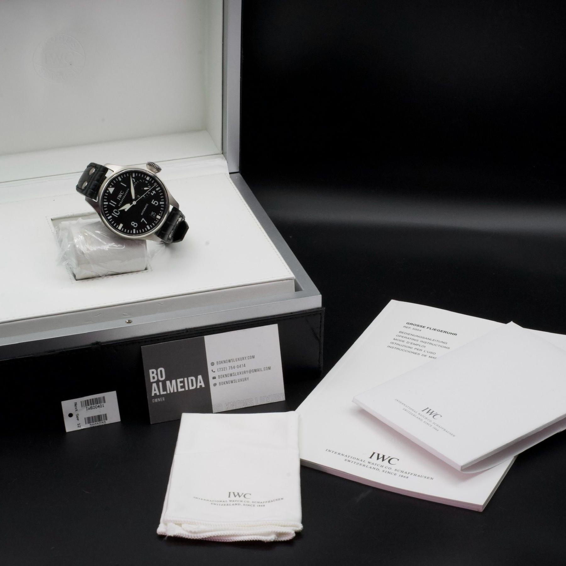 IWC Big Pilot 7-Day Power Reserve 46mm IW500401 Stainless Steel Box Papers