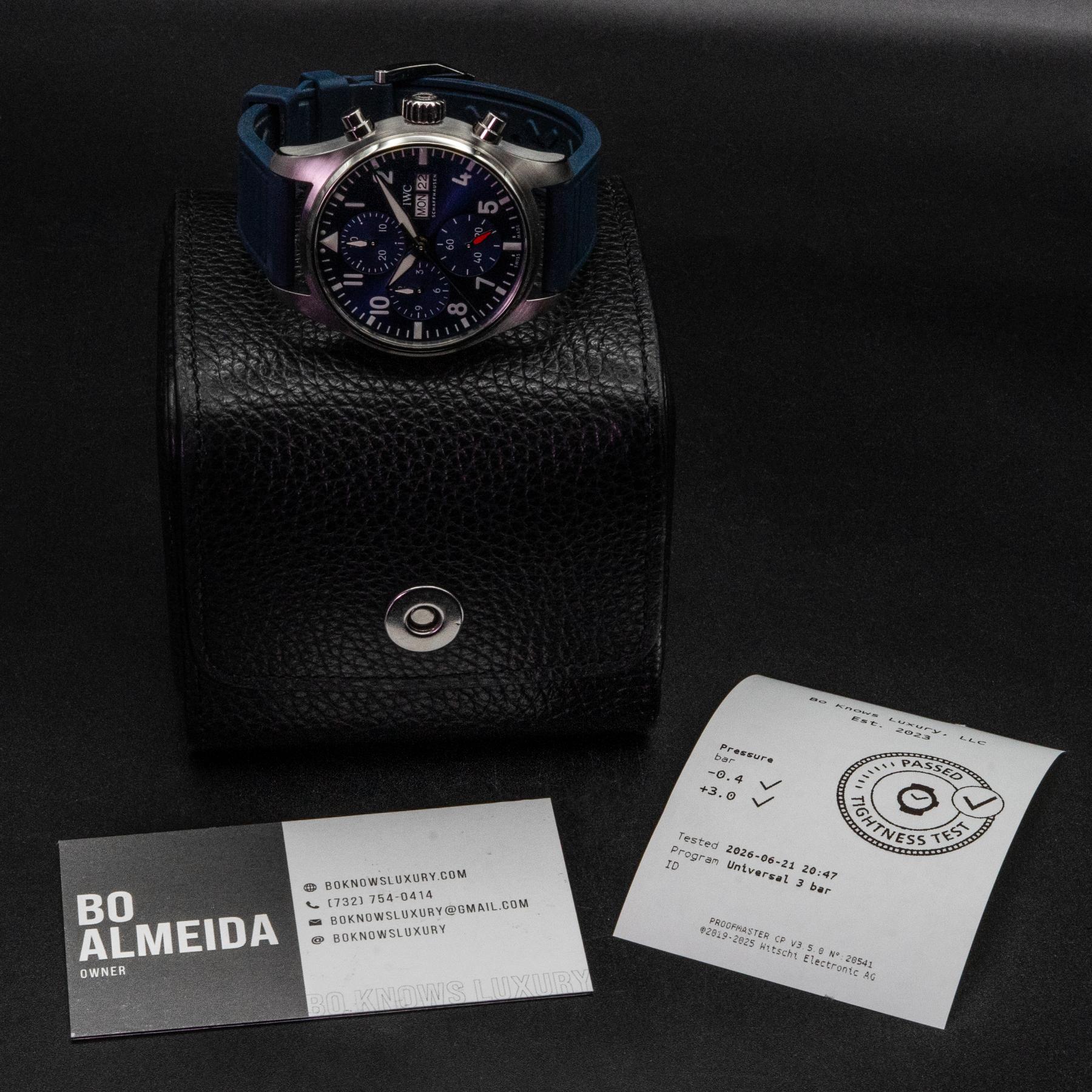 IWC Pilot's Watch Chronograph 41 IW388101 Steel Blue Dial 2022 Travel Box