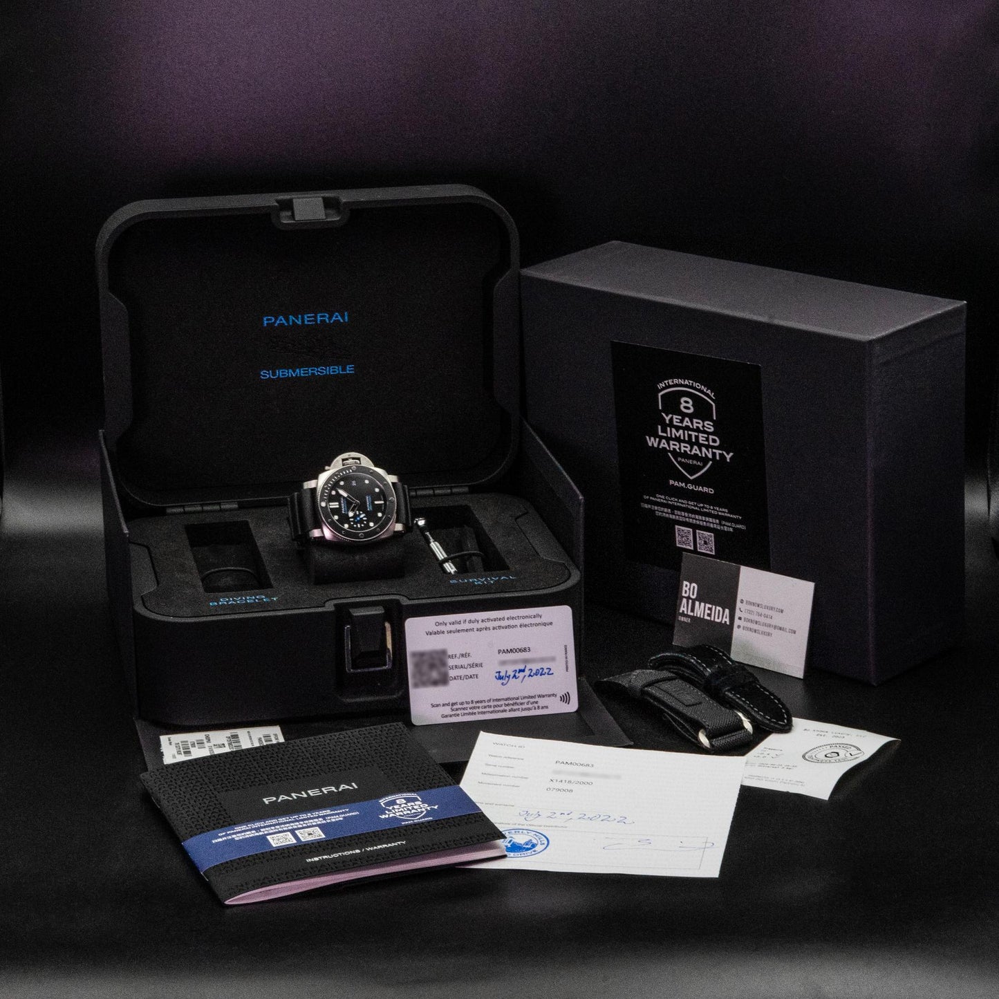 Panerai Luminor Submersible PAM00683 42mm Steel Black Box Papers 2022