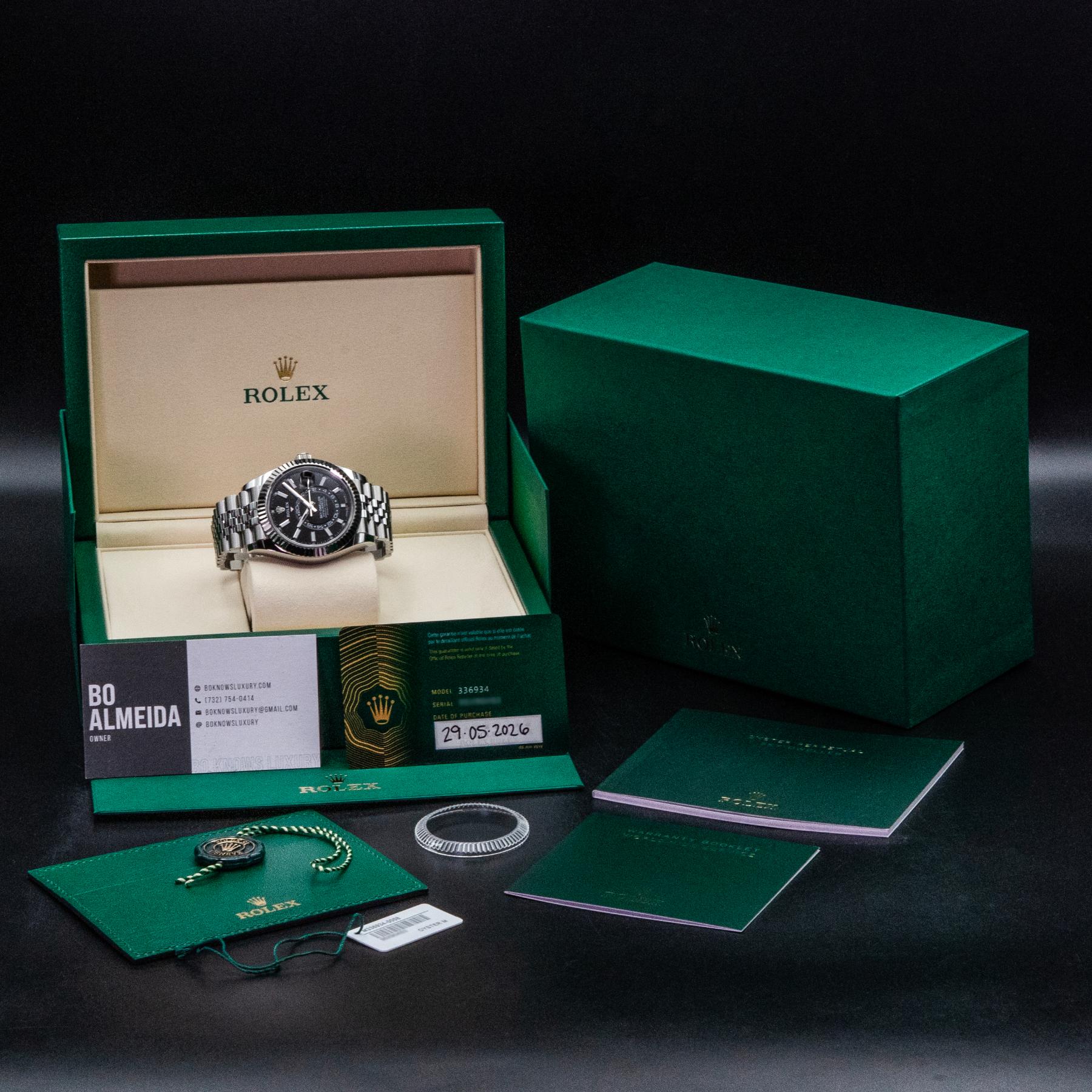 Rolex Sky-Dweller 336934 42mm White Rolesor Black Dial Jubilee Box Papers 2026